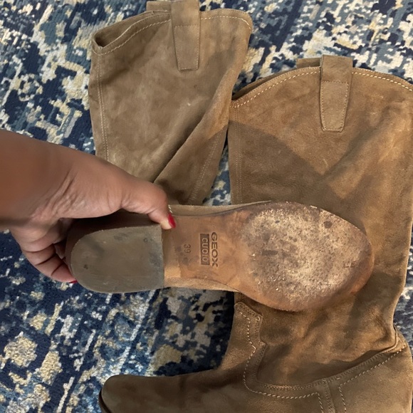 Geox CUOIO tan leather/suede boots 100% - Picture 3 of 3